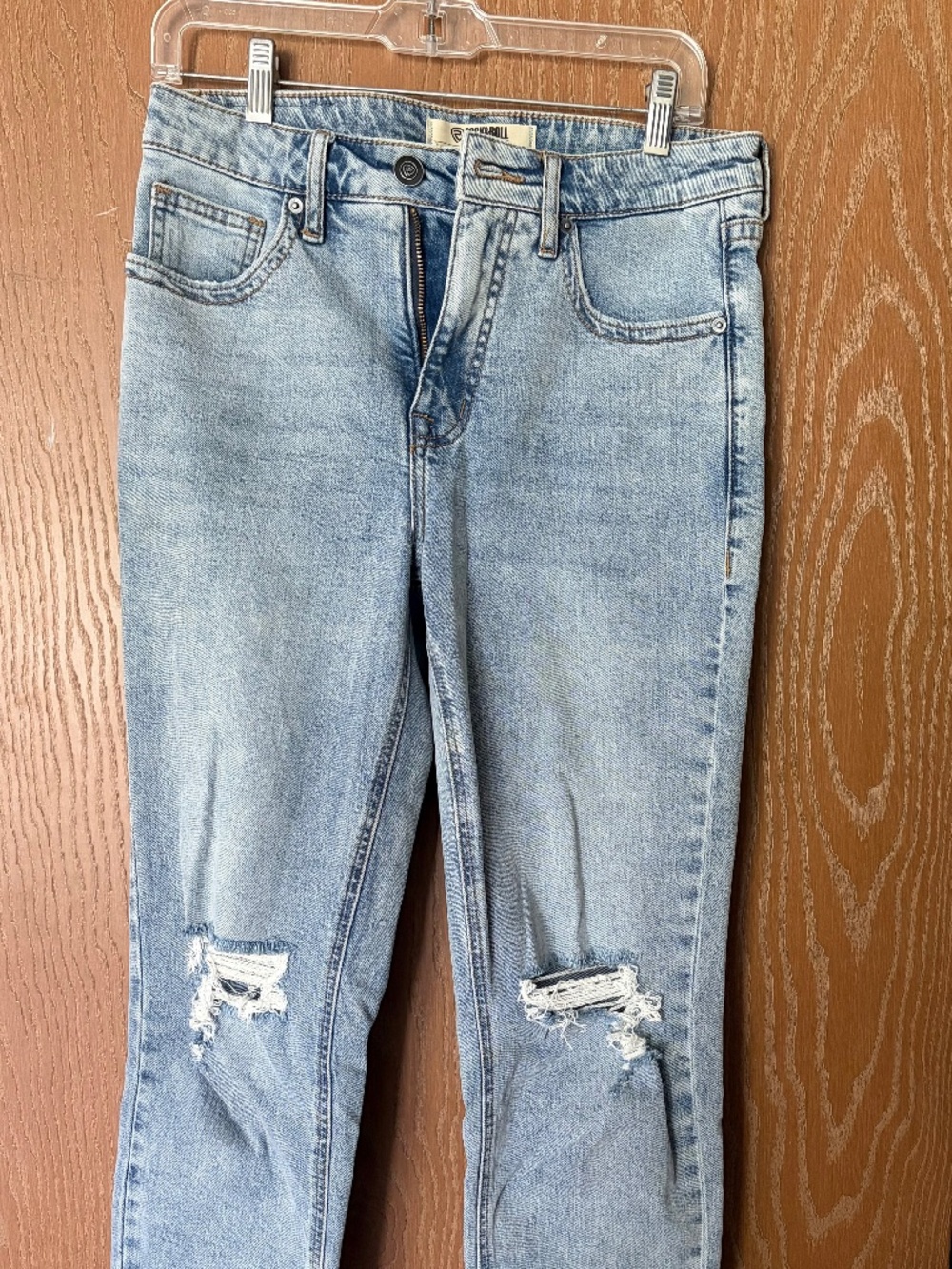 High Rise, Straight Cropped Jeans - Rock and Roll Cowgirl - LIKE NEW